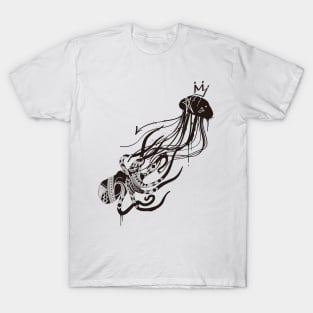 Octopus and Jellyfish (Monochrome) T-Shirt